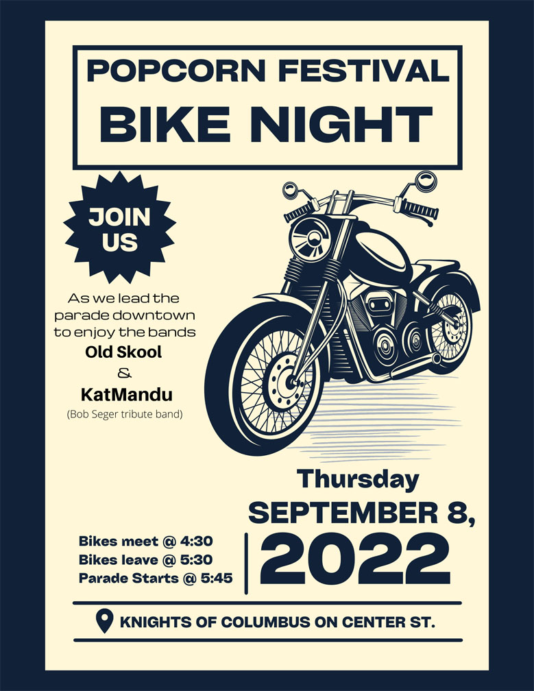 Flyer for 2022 Bike Night